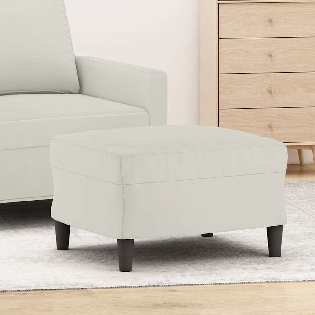 Fußhocker Hellgrau 60x50x41 cm Samt