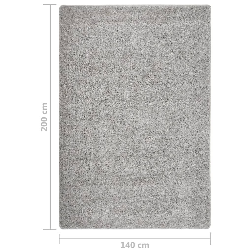 Anti-Rutsch Shaggy Teppich Dunkelgrau 200 x 200 cm PP