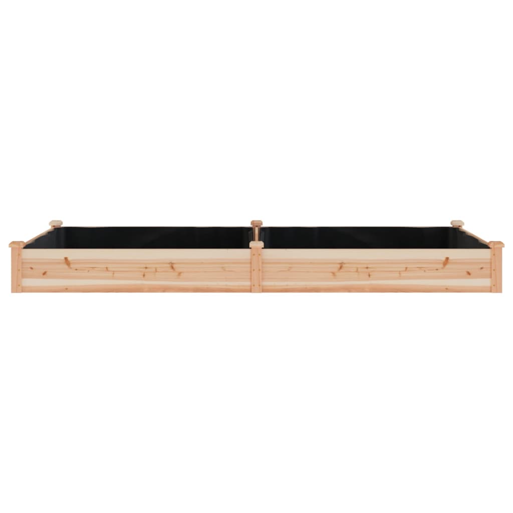 Hochbeet mit Einsatz Grau 120x45x25 cm Massivholz Tanne