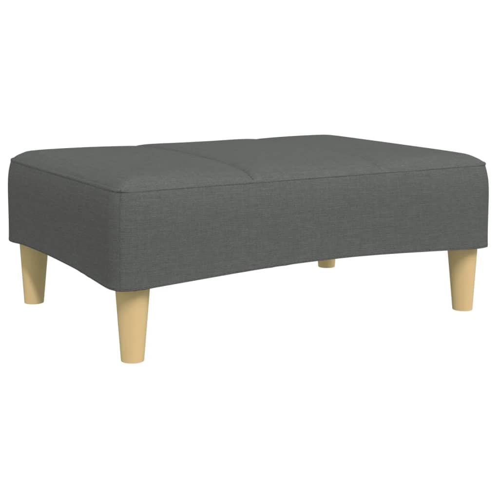 Fußhocker Hellgrau 77x55x31 cm Stoff