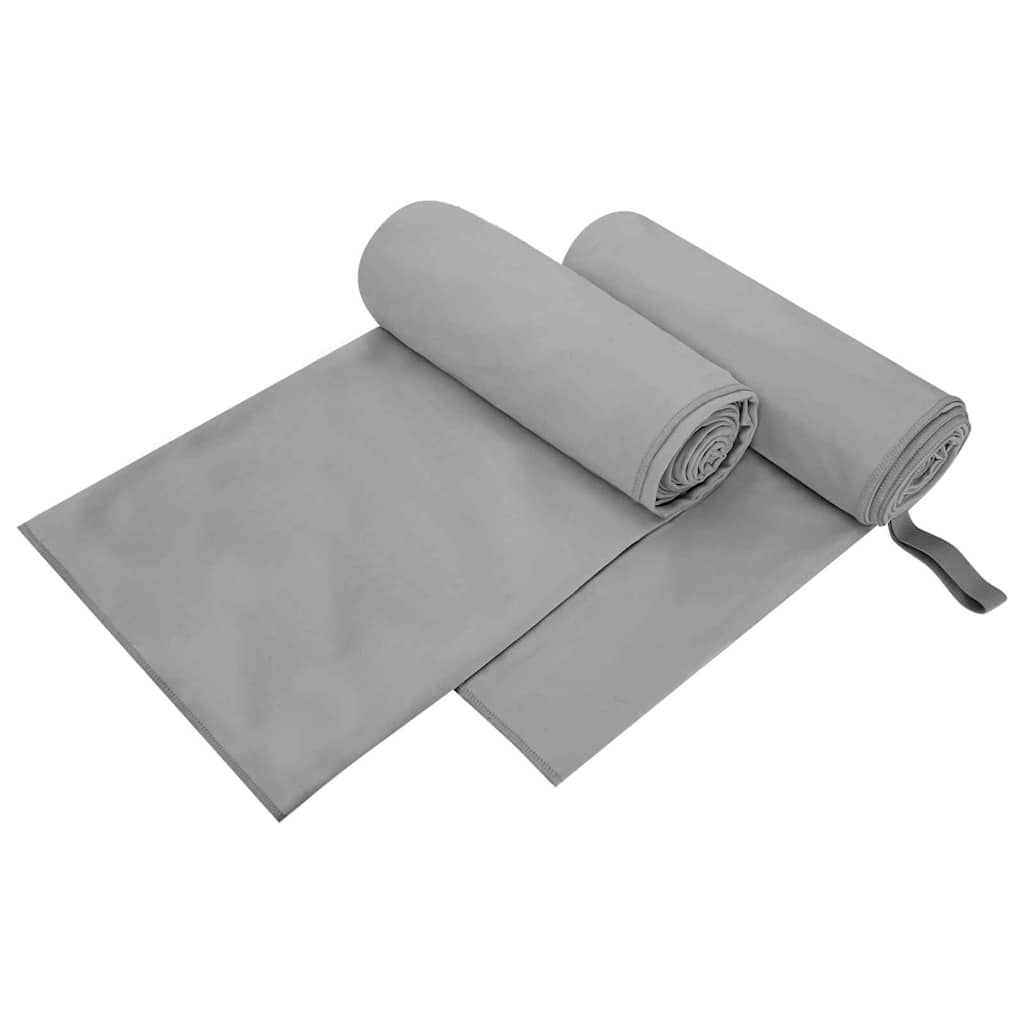 Sporthandtücher 2 pcs Schwarz 50 x 30 cm Polyester und Polyamid
