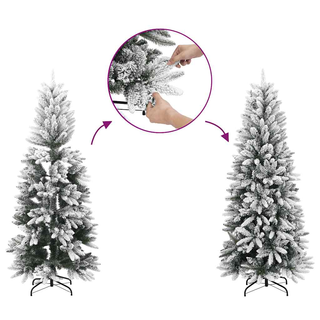 Künstlicher Weihnachtsbaum mit 150 LEDs mit Ständer Weiß 120 cm