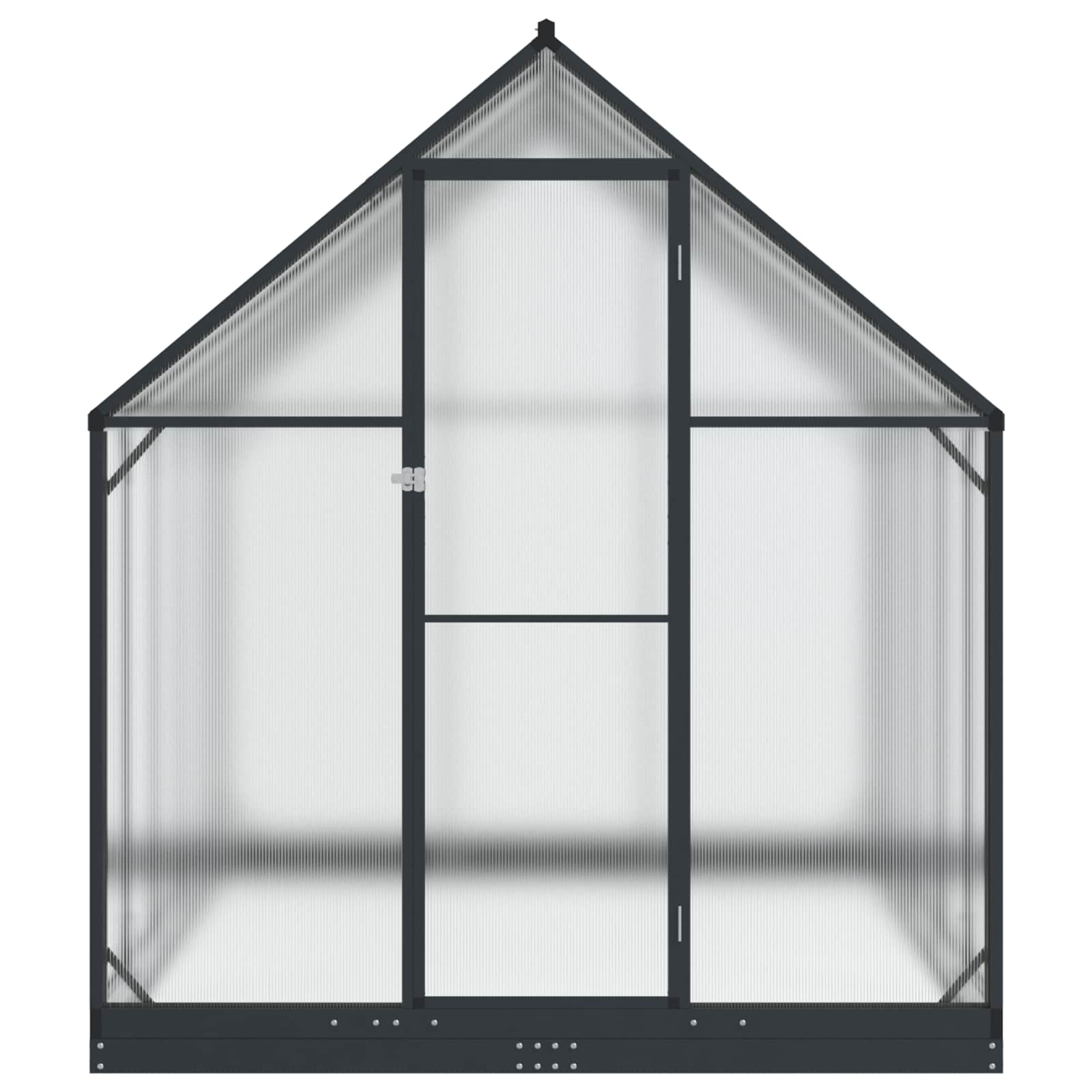 Garten Gewächshaus mit Tür Anthrazit 183,5 x 183,5 x 207 cm