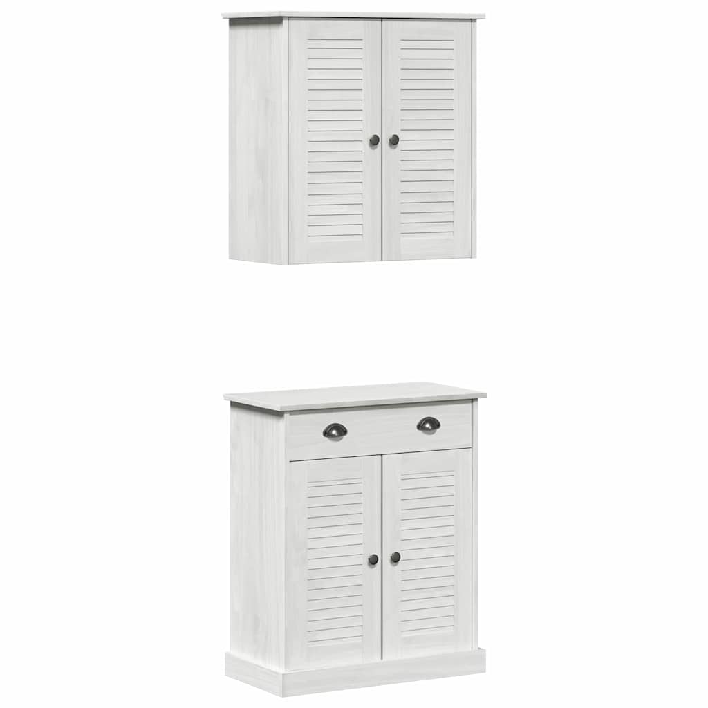 Badezimmermöbel-Set mit Regal VIGO 2 pcs Braun und Honigbraun