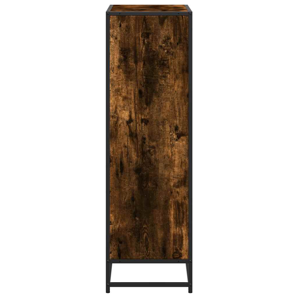 Bücherregal Schwarz 97,5x33x107,5 cm Holzwerkstoff und Metall