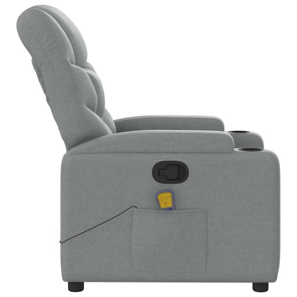 Relaxsessel Elektrisch Dunkelgrau Stoff