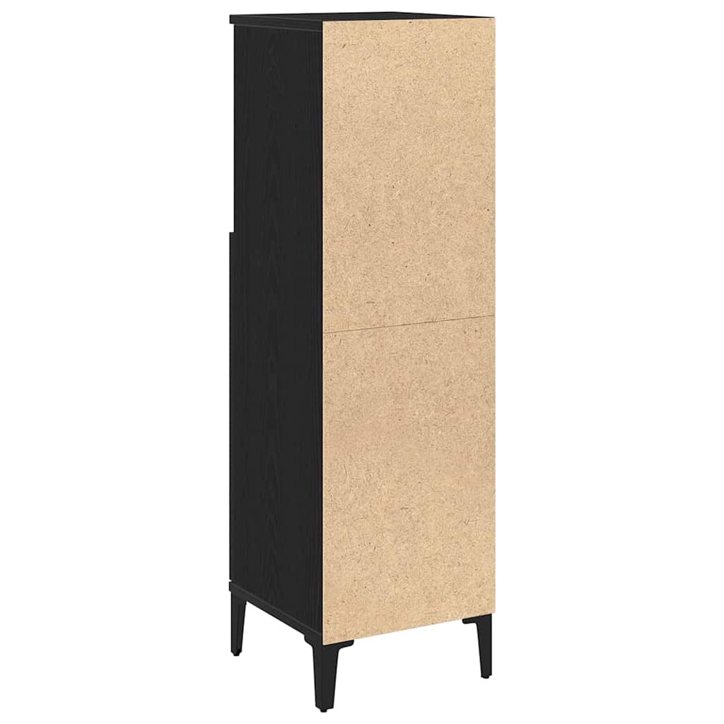 Badschrank Weiß 30x30x100 cm Holzwerkstoff