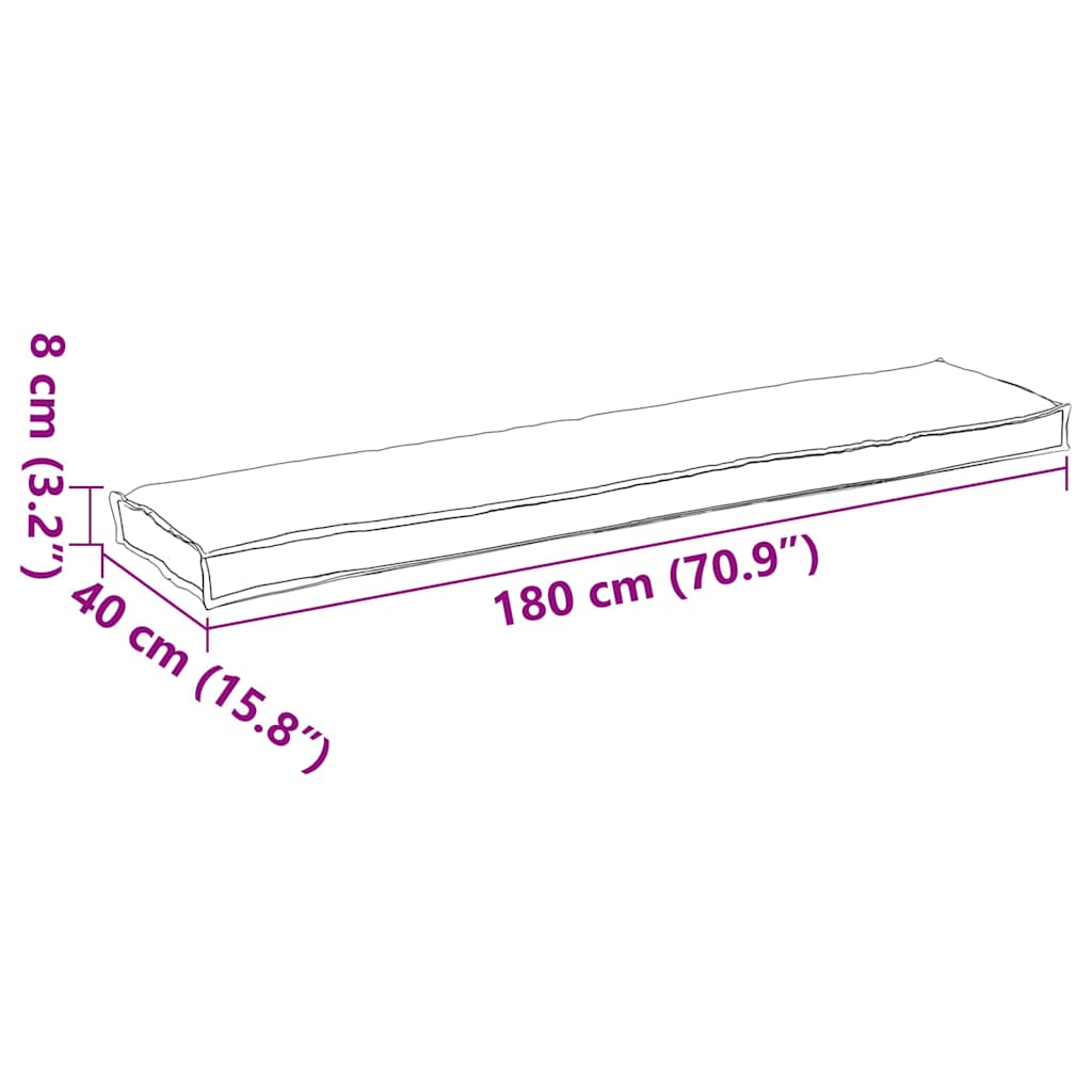 Palettenkissenset 2 pcs Anthrazit 180 x 40 x 8 cm Oxford-Stoff