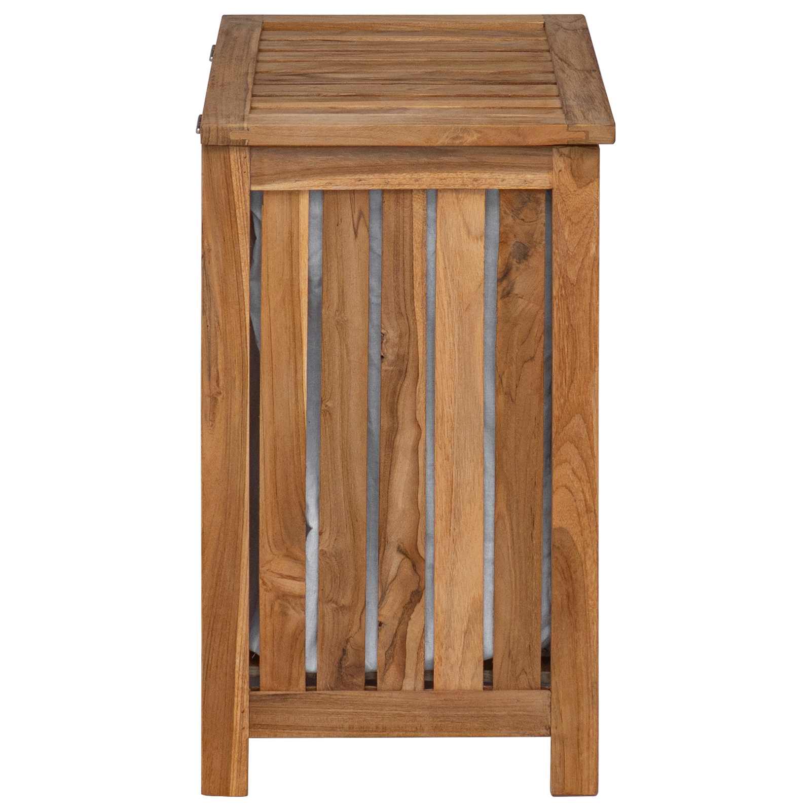 Wäschekorb Natur 35 x 25 x 60 cm Massivholz Teak