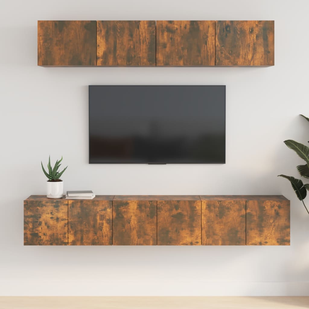 5-tlg. TV-Schrank-Set Weiß Holzwerkstoff