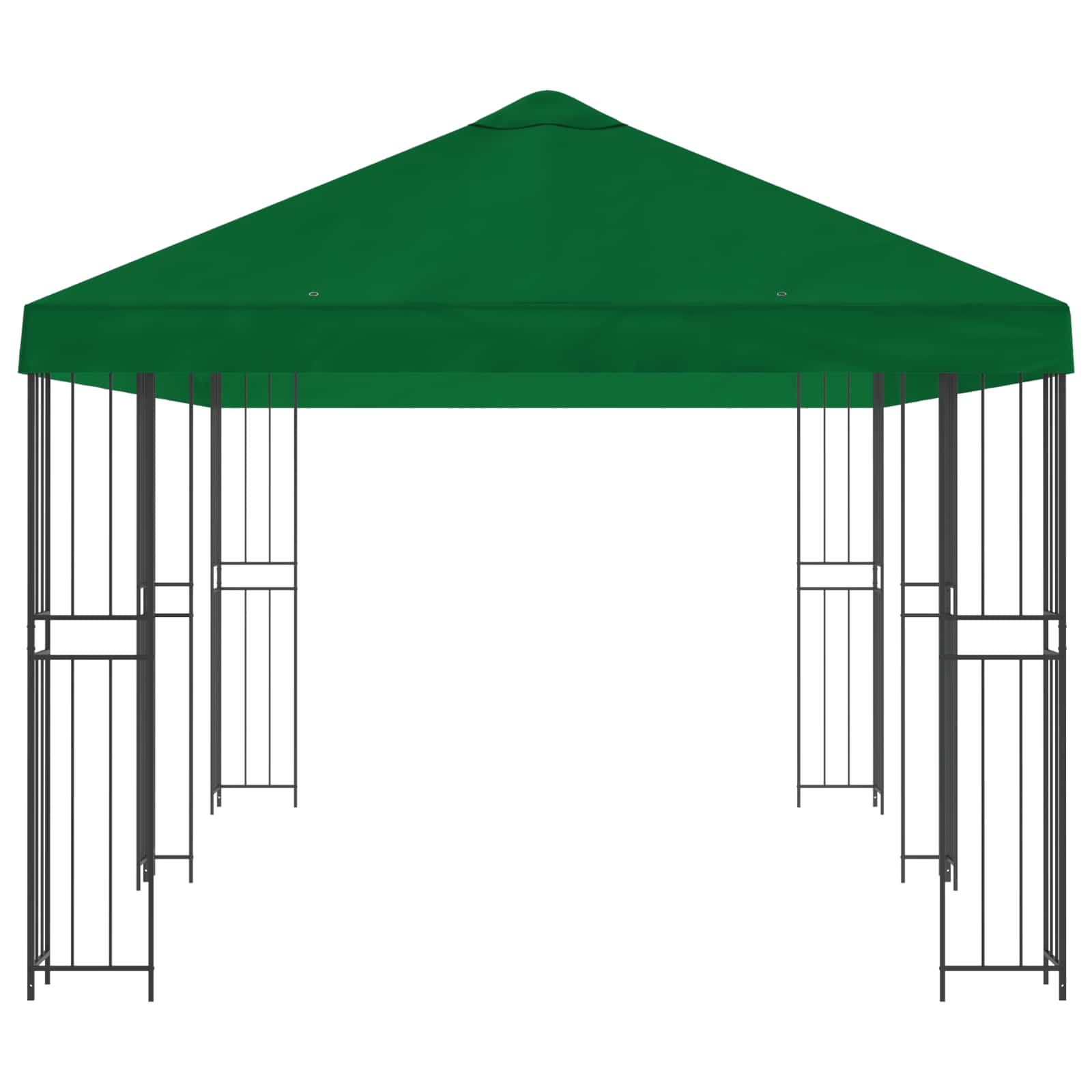 Pavillon mit Seitenwänden 6 x 3 m Beige Polyester und Stahl 190