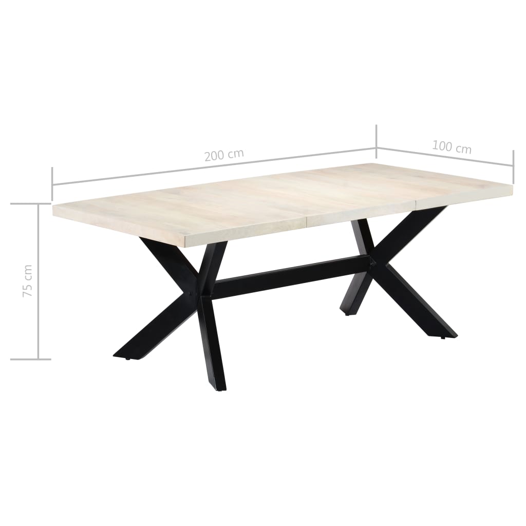 Esstisch Massivholz Mango und Stahlgestell 180 cm