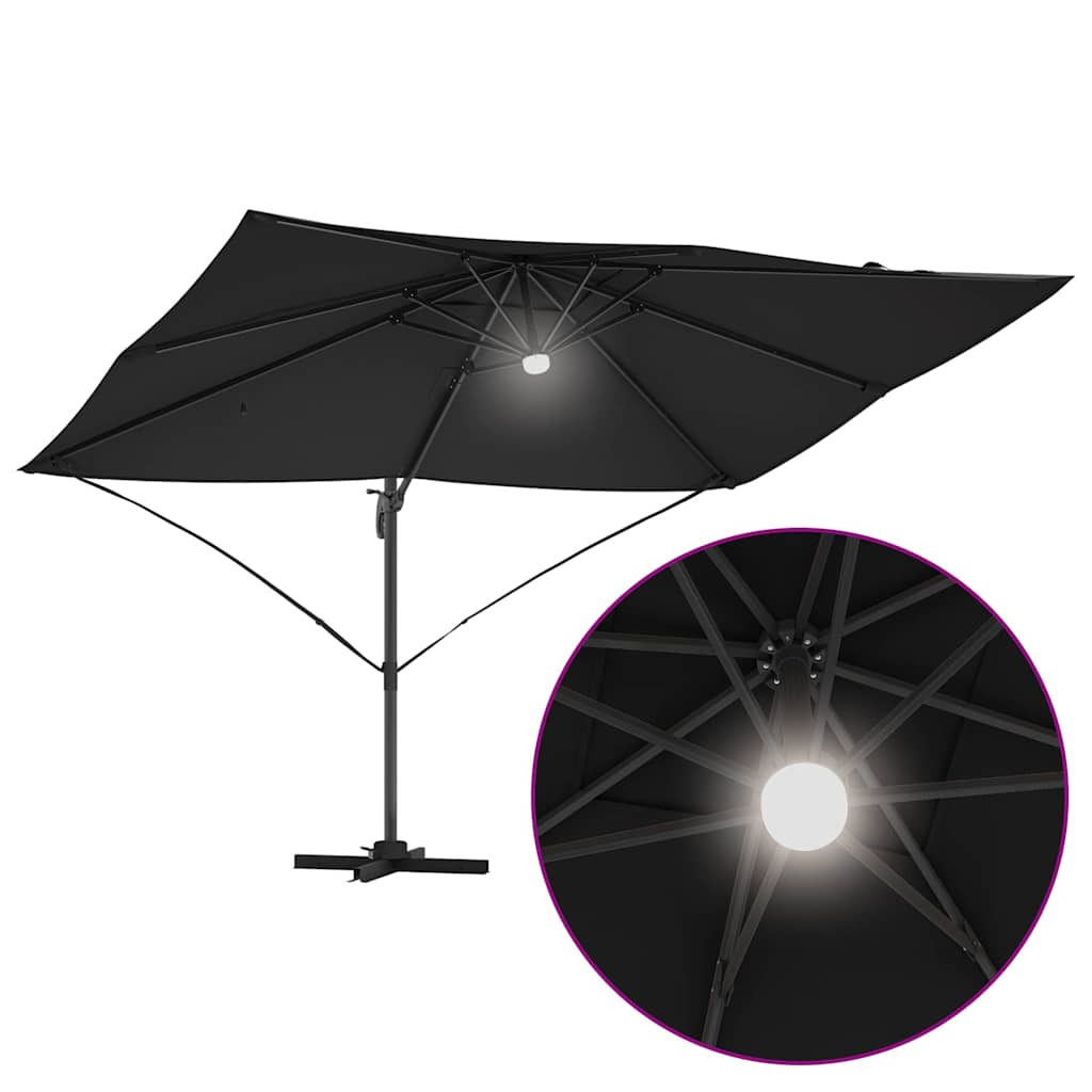 Sonnenschirm Sand 351 x 250 x 253 cm Polyester und Aluminium
