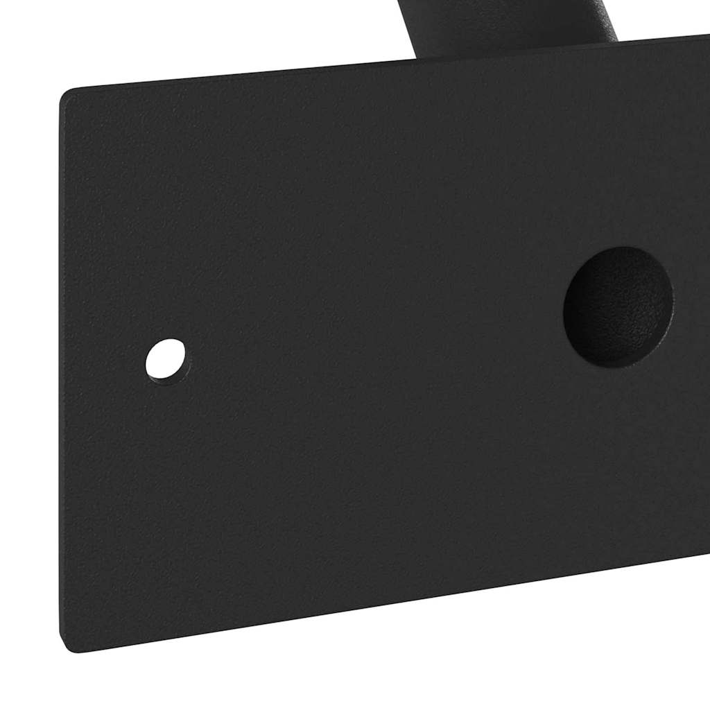 Fahnen Pole Holde Schwarz 10,5 x 7,5 x 0,25 cm Stahl
