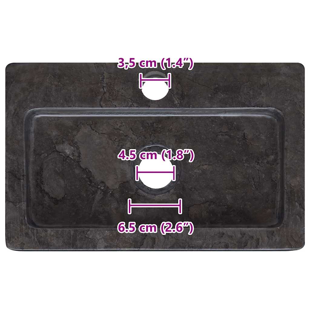 Wandwaschbecken Creme 38x24x6,5 cm Marmor