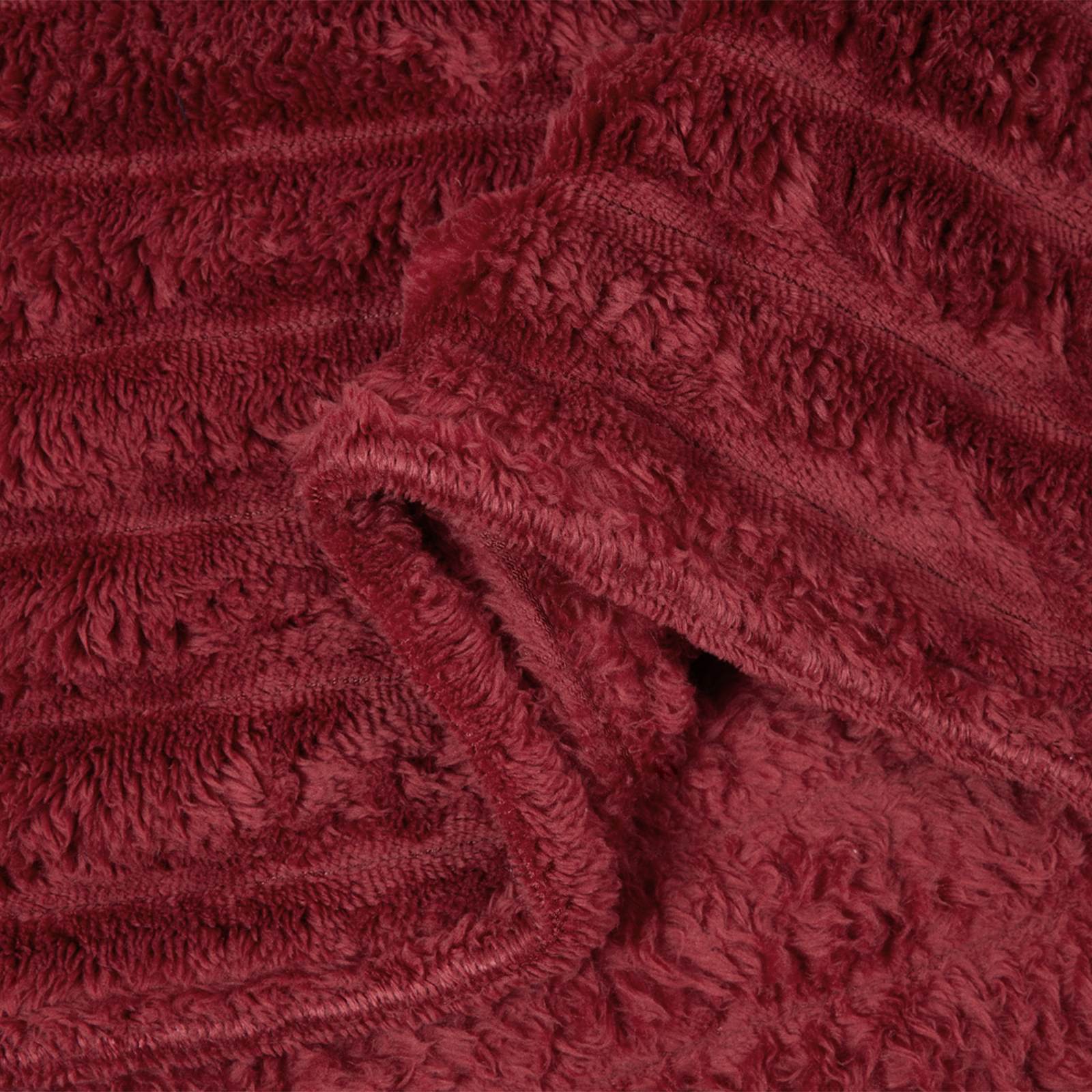 Überwurfdecke Beige 150 x 130 cm Fleece