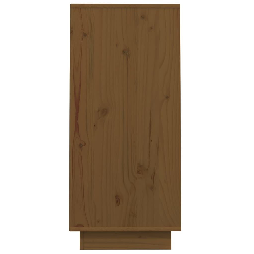 Beistellschrank Weiß 60x34x75 cm Massivholz Kiefer
