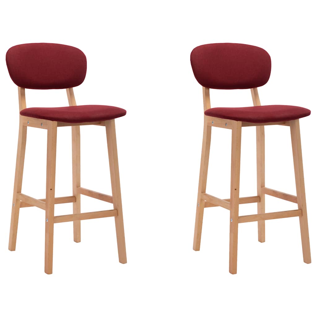 Barhocker 2 Stk. Braun Stoff