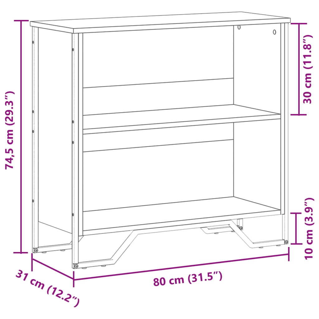 Bücherregal Schwarz 80x31x169 cm Holzwerkstoff
