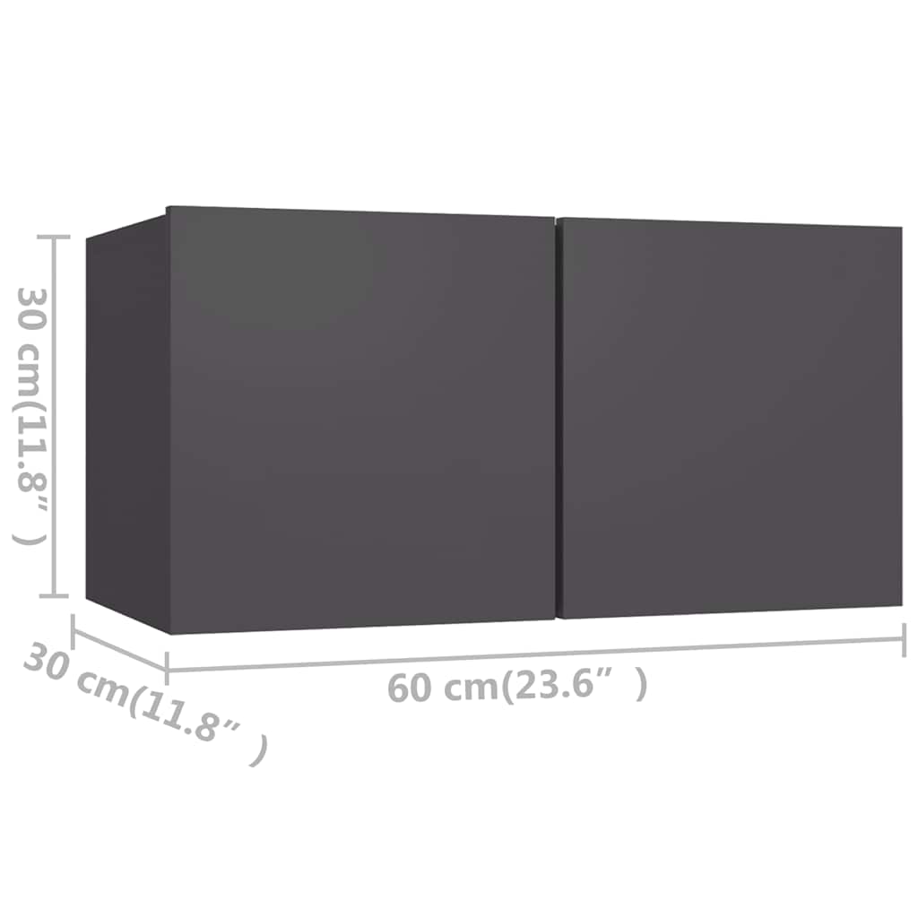 3-tlg. TV-Schrank-Set Weiß Holzwerkstoff