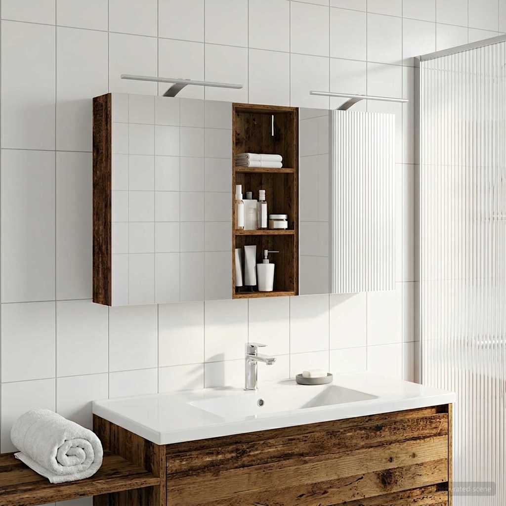 Badezimmerschrank-Set 3 pcs 80 x 10,5 x 50 cm Holzwerkstoff