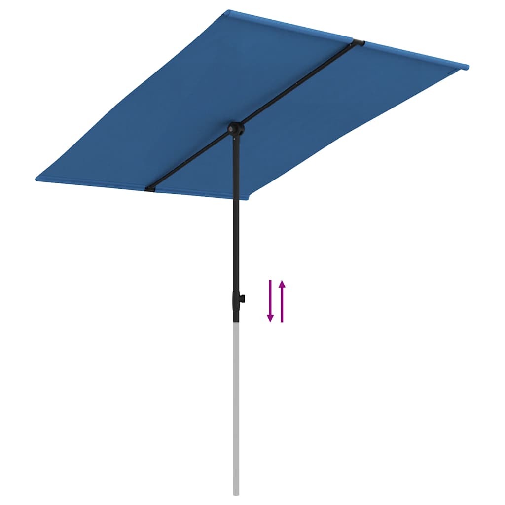 Sonnenschirm mit Aluminium-Mast 180x110 cm Bordeauxrot