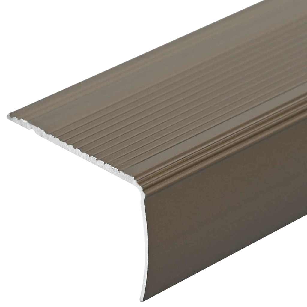 Treppenkantenprofile in L-Form 15 Stk. Aluminium 90 cm Silbern