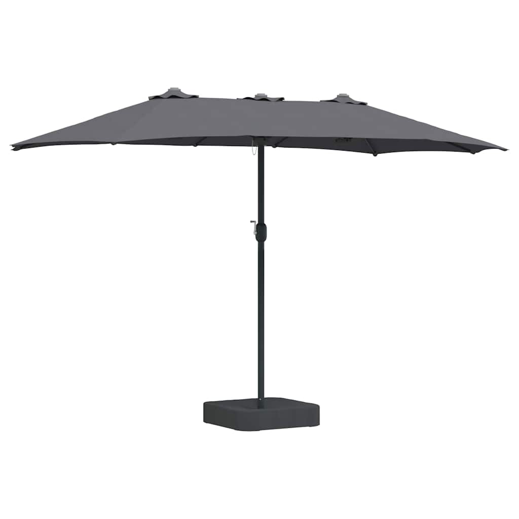 Garten-Sonnenschirm Sand 385 x 209 x 244 cm Polyester und Stahl