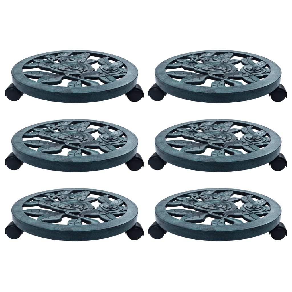 Pflanzenroller 6 Stk. Bronze 30 cm Kunststoff