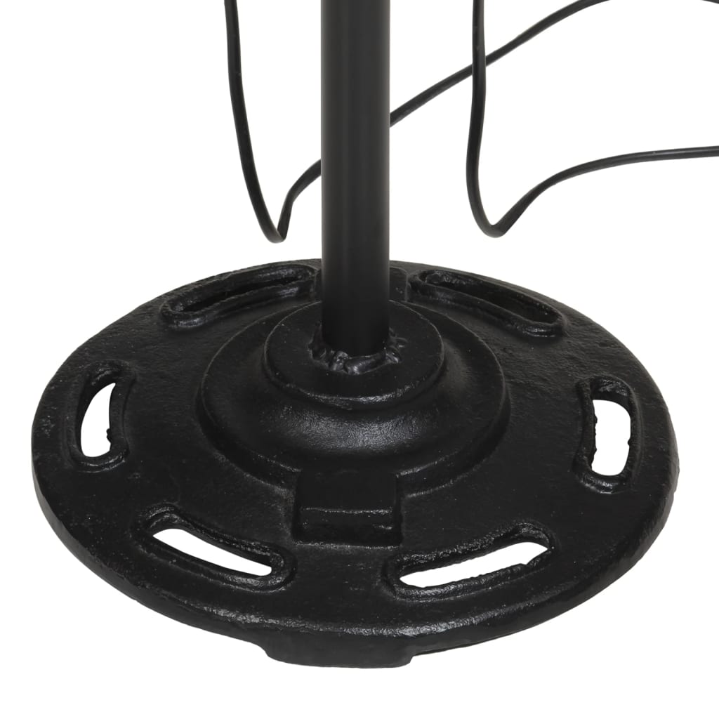 Stehlampe 2-flammig Silbern E27 Gusseisen