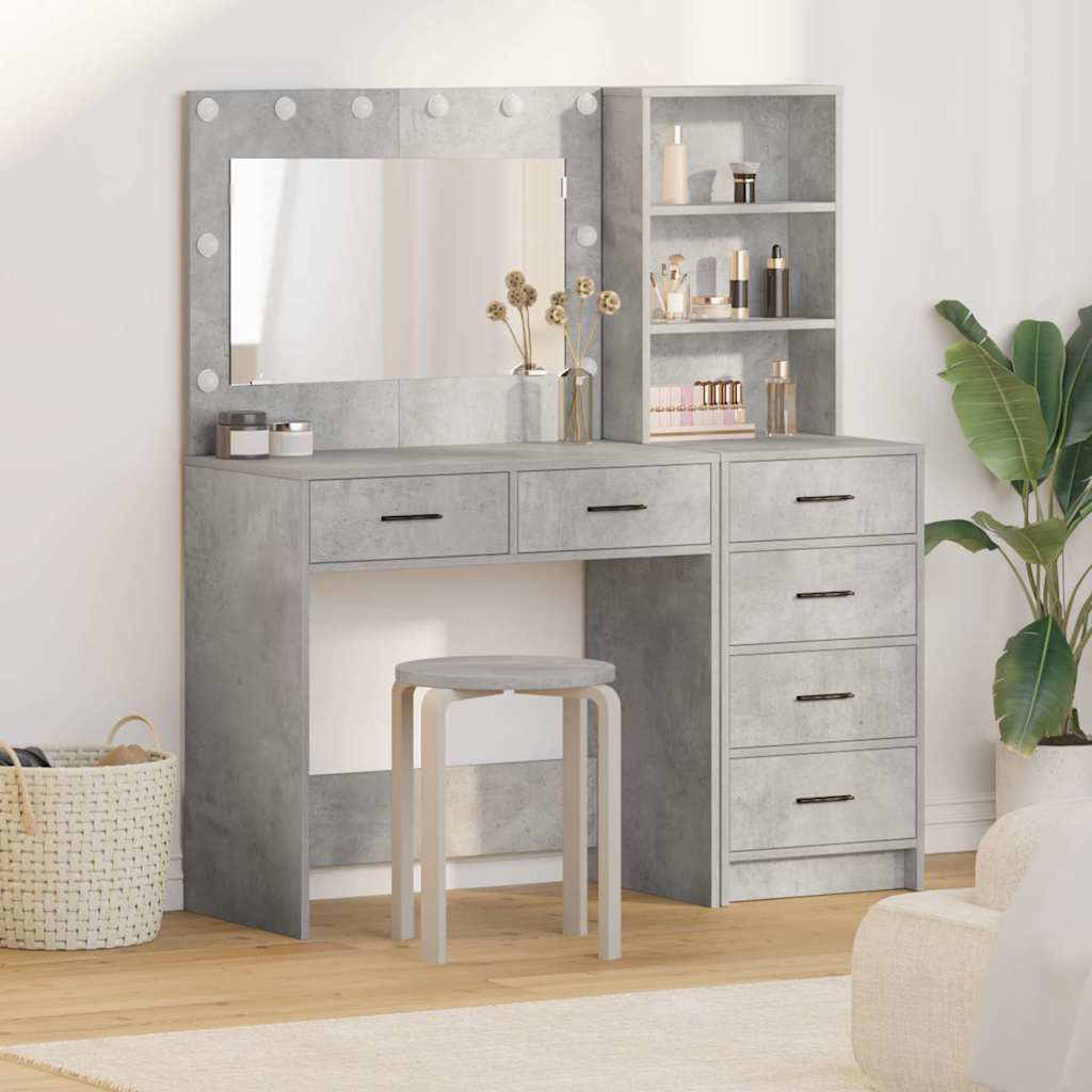 Schminktisch mit Regal Weiß 78,5 x 41 x 135 cm Holzwerkstoff