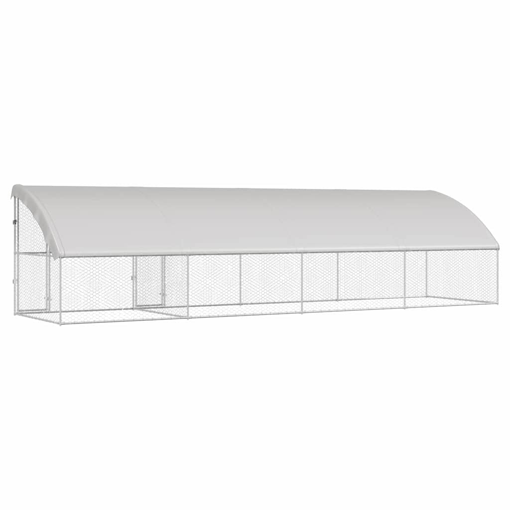 Hundekäfig 2 pcs Silber 4 x 2 x 2 m Verzinkter Stahl
