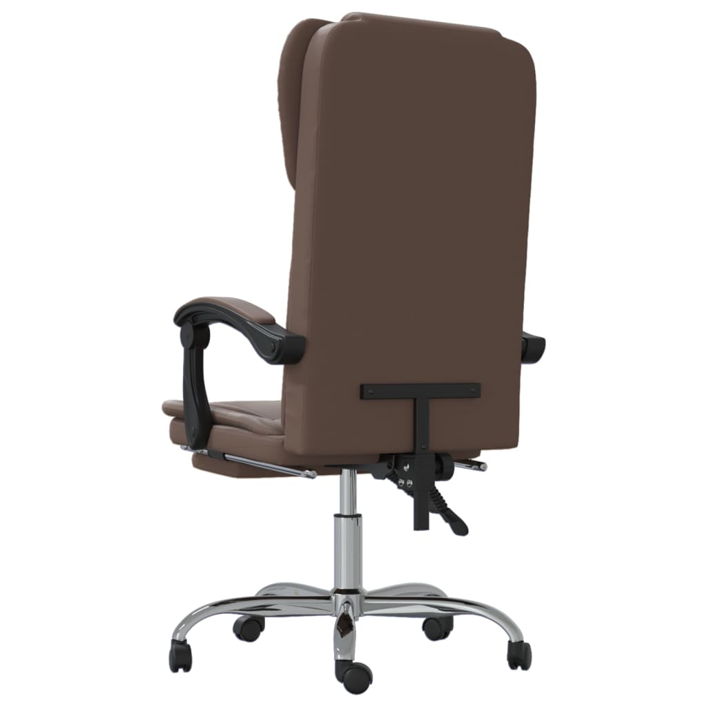 Bürostuhl mit Liegefunktion Schwarz Kunstleder