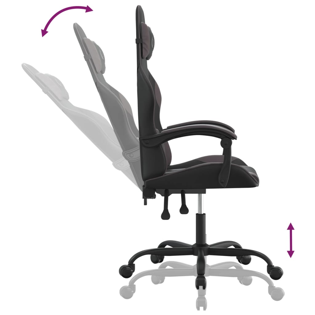 Gaming-Stuhl Schwarz und Golden Kunstleder