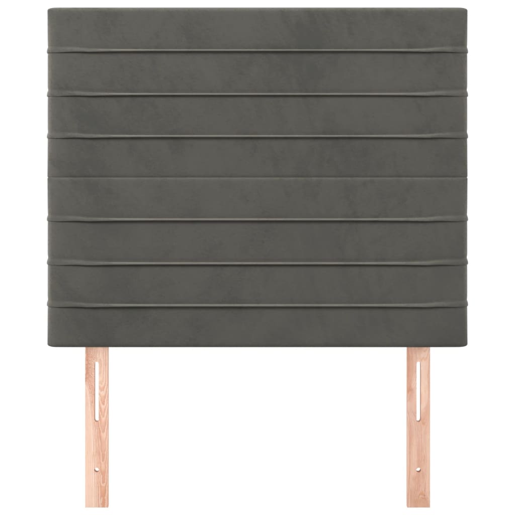 Kopfteil Hellgrau 80x5x118/128 cm Samt
