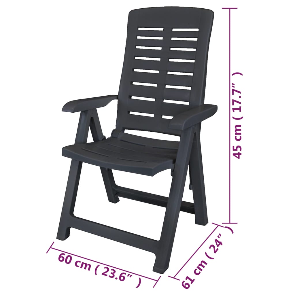Garten-Liegestühle 4 Stk. Kunststoff Weiß