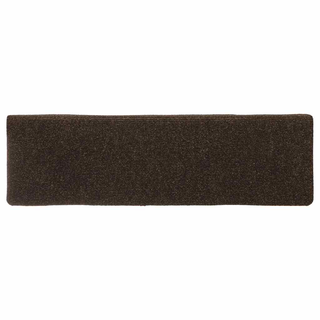 Stufenmatten Selbstklebend 15 Stk. 65x21x4 cm Hellbraun Rechteckiger Rand