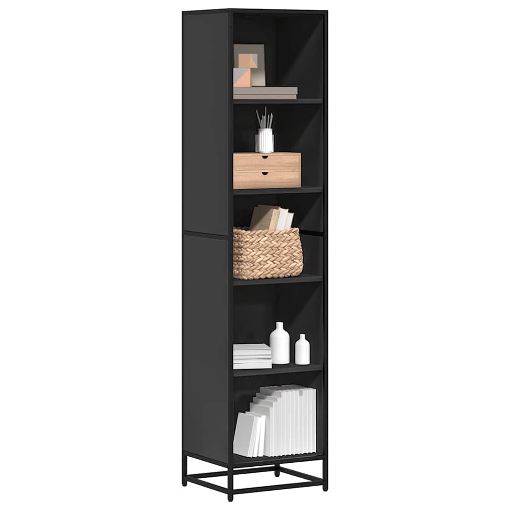 Bücherregal Schwarz 60x35x139 cm Holzwerkstoff
