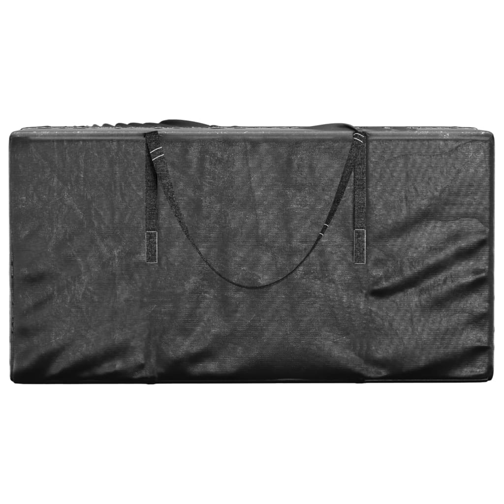 Aufbewahrungstasche für Gartenkissen 2 Stk. Schwarz 135x40x55cm