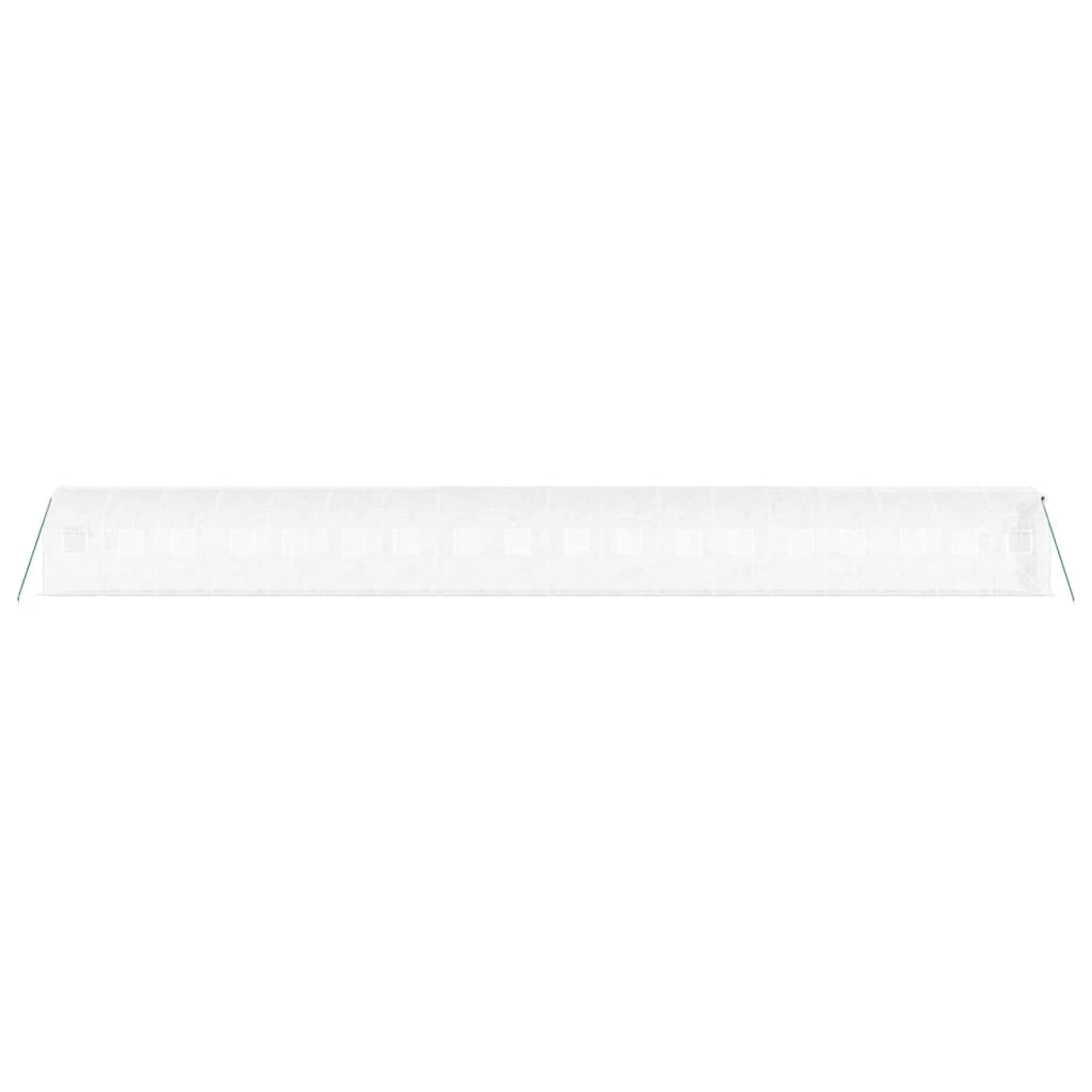 Gewächshaus mit Stahlrahmen Weiß 8 m² 4x2x2 m