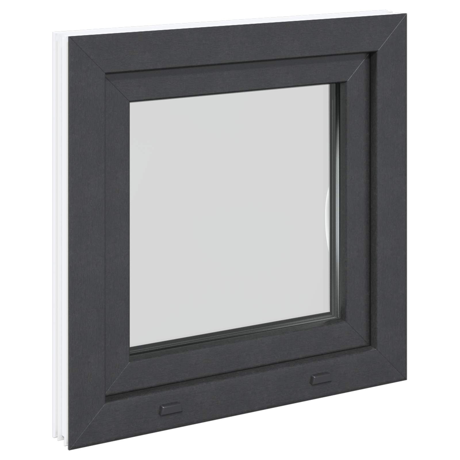 Kellerfenster RISOR 50 x 50 cm PVC und Glas Weiß