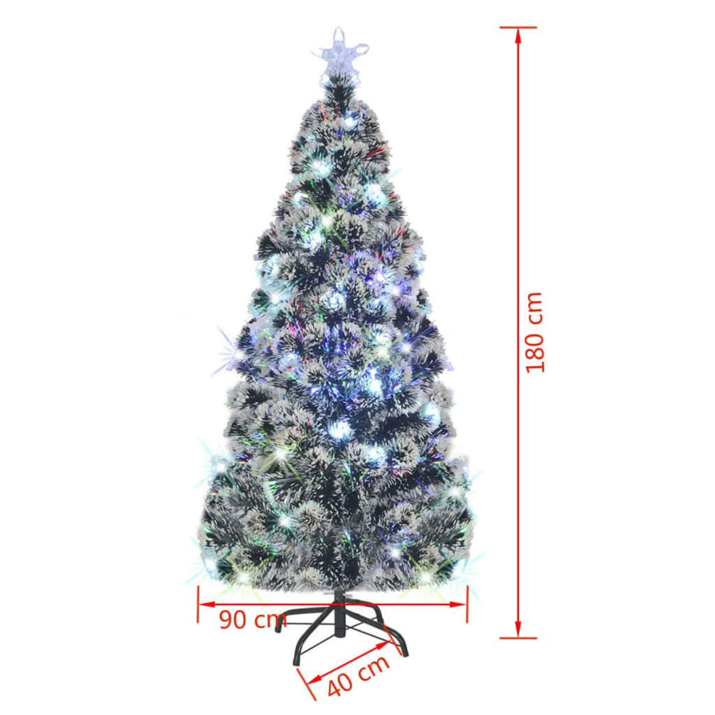 Vorbeleuchteter Weihnachtsbaum mit Ständer und LED 150 cm Glasfaser