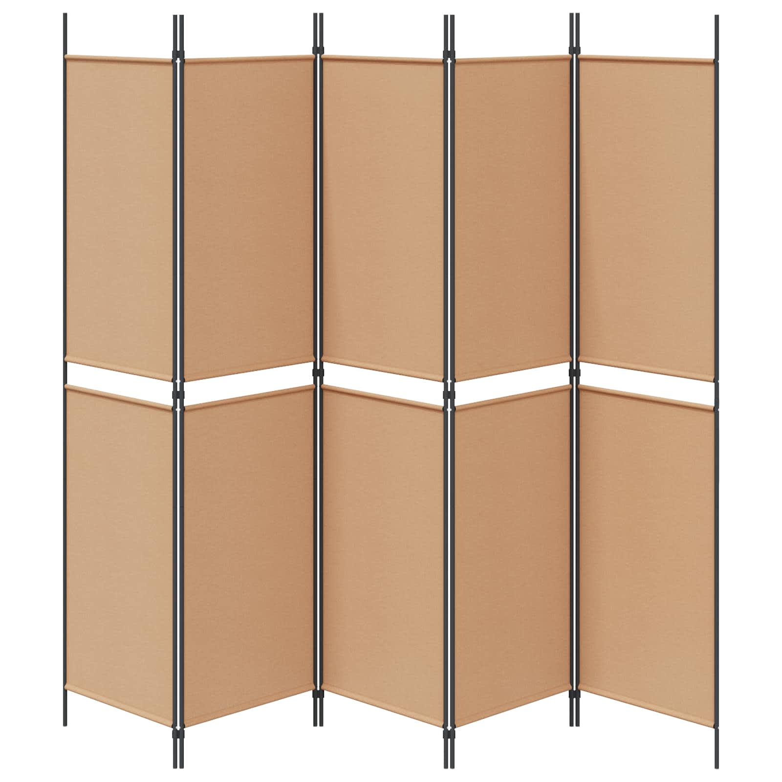 3-teiliger Raumteiler Beige 150 x 180 cm Stoff