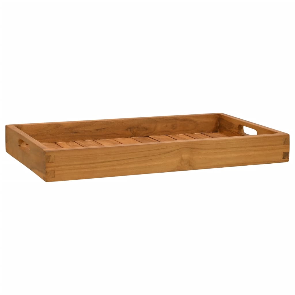 Serviertablett 60x60 cm Massivholz Teak