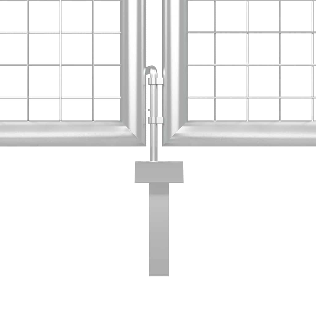 Gartentor aus Stahl 350 x 75 cm Grün