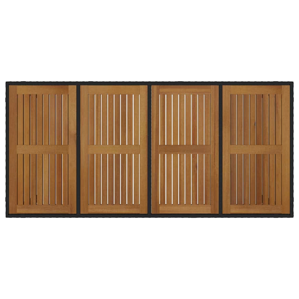 Garten Essgruppe 3 pcs Schwarz und Braun Poly-Rattan