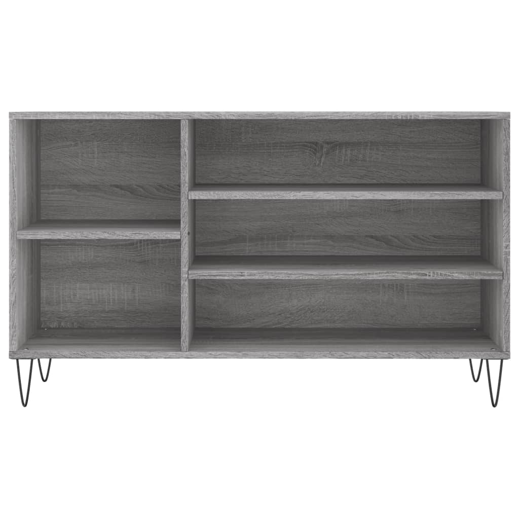 Schuhregal Betongrau 102x36x60 cm Holzwerkstoff