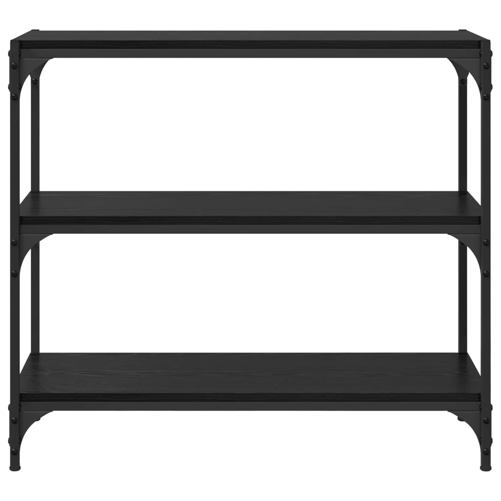 Bücherregal Schwarz 40x33x70,5 cm Holzwerkstoff und Stahl