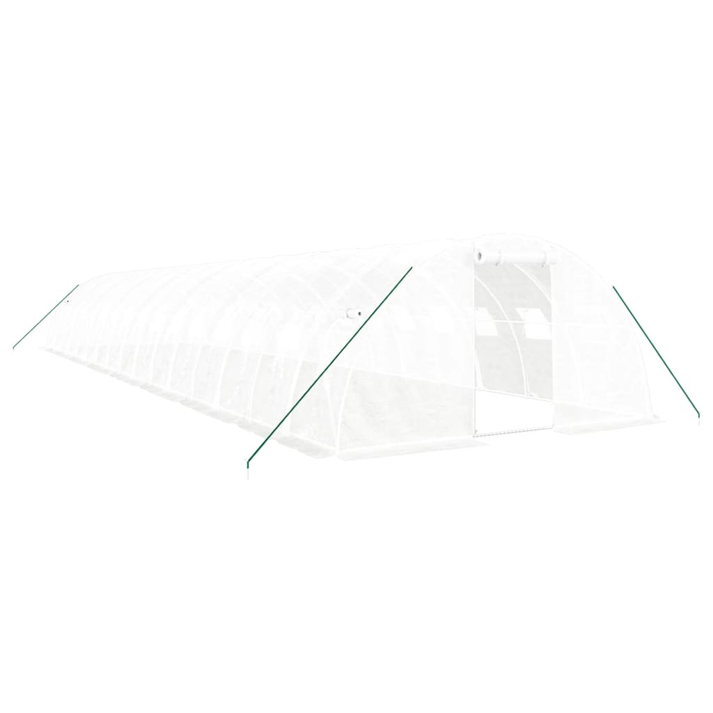 Gewächshaus mit Stahlrahmen Grün 8 m² 4x2x2 m