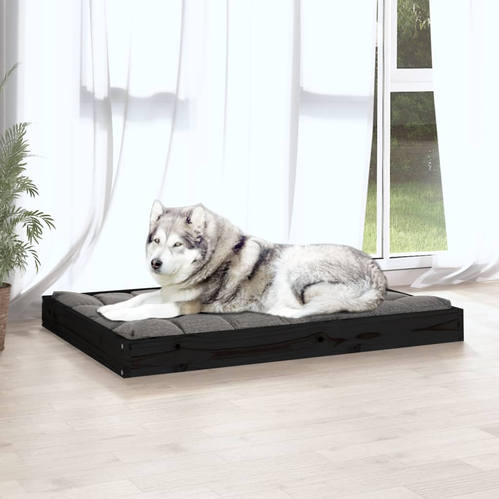 Hundebett 101,5x74x9 cm Massivholz Kiefer